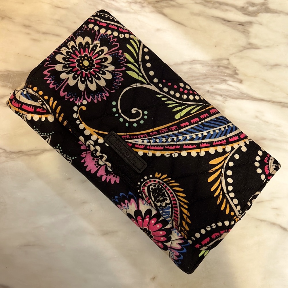 Vera Bradley Quilted Clutch Purse Tri-Fold Wallet combination